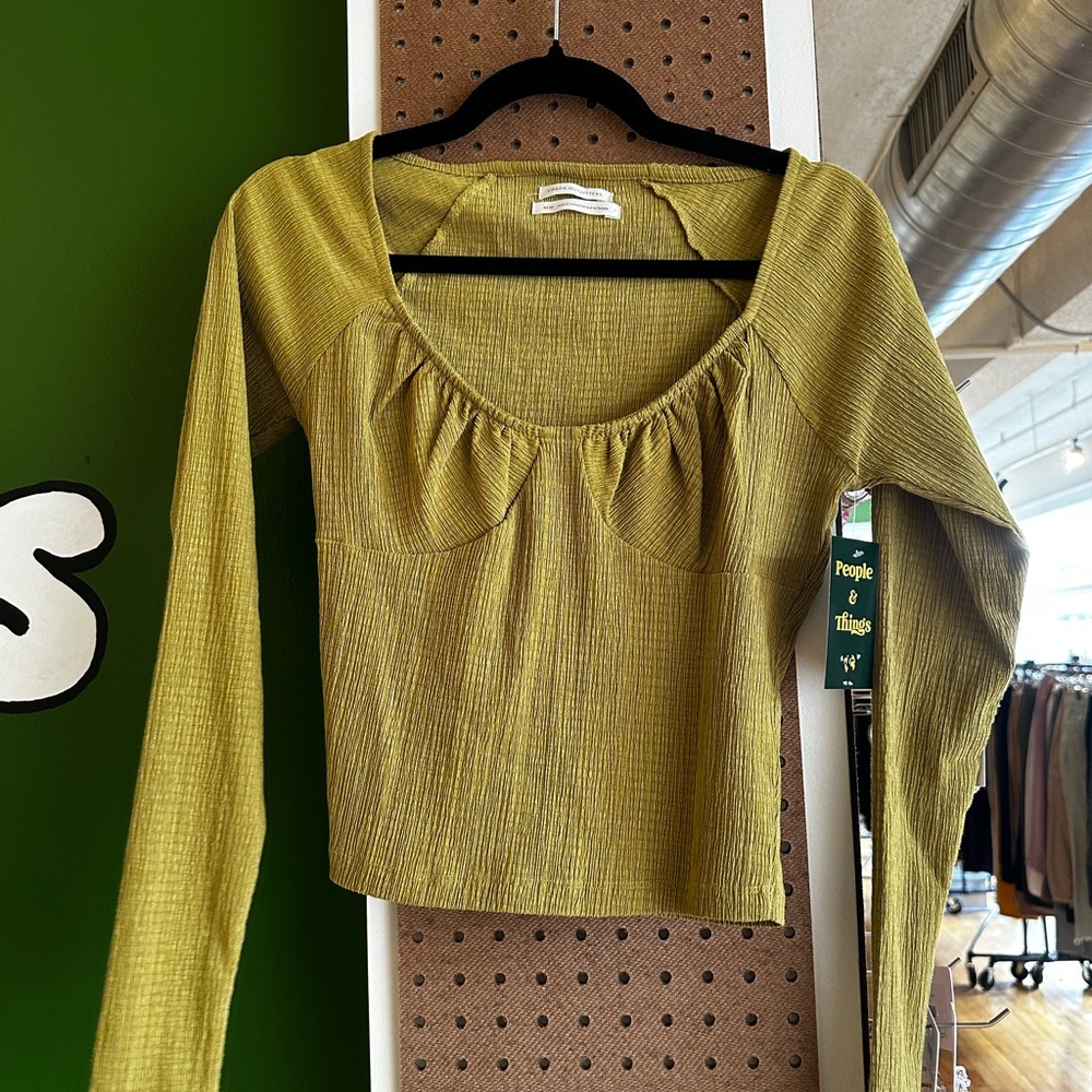 Urban Outfitters Metallic Gold Blouse